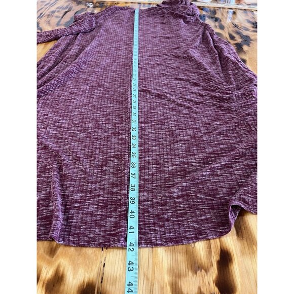 Lularoe Women's Size Medium Purple Duster Open Front Long Cardigan Preppy Lounge - Picture 6 of 12